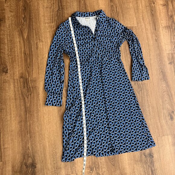 Boden Blue and Black Long Sleeve Dress - Picture 11 of 11